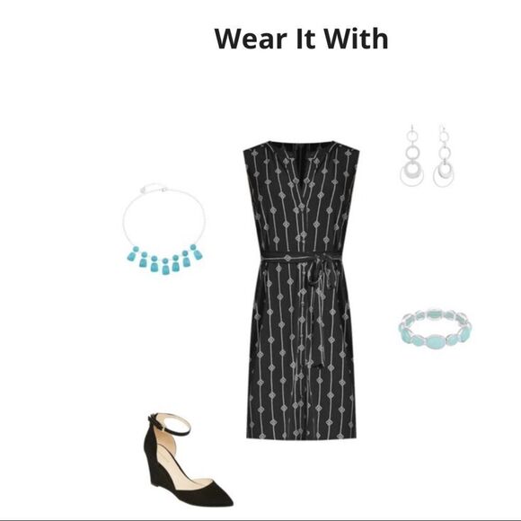 ✨ Liz Claiborne Sleeveless Shirt Dress✨ - Picture 4 of 7